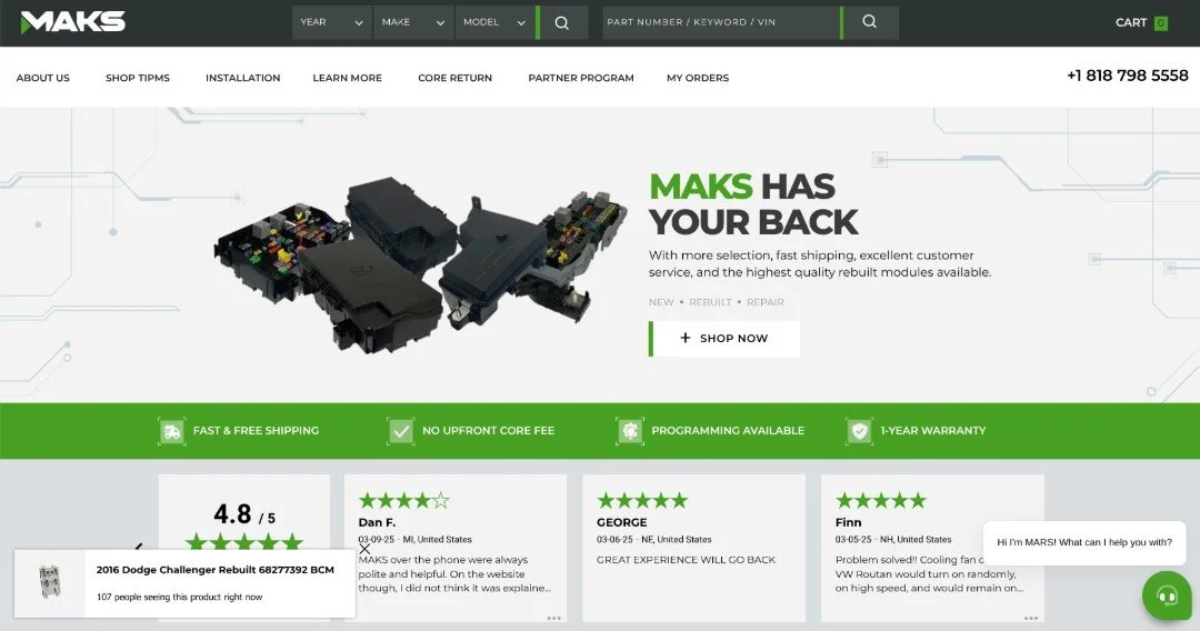 MAKS TIPM Rebuilders website